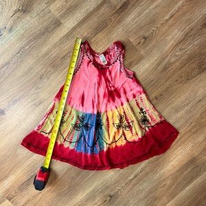 Little girl’s tie-dye hippie beach dress